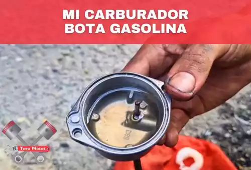 porque mi moto bota gasolina por el carburador