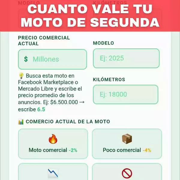 como calcular el precio de una moto usada